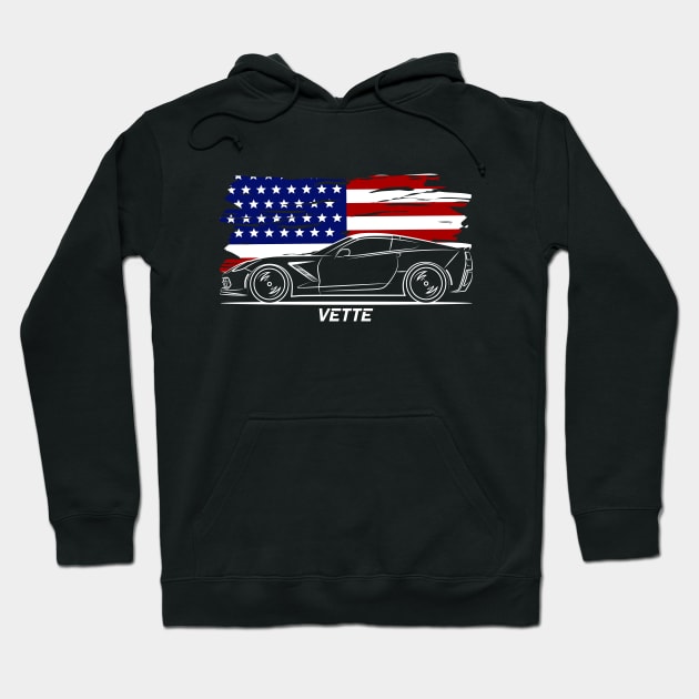 C7 Vette Racing Hoodie by GoldenTuners